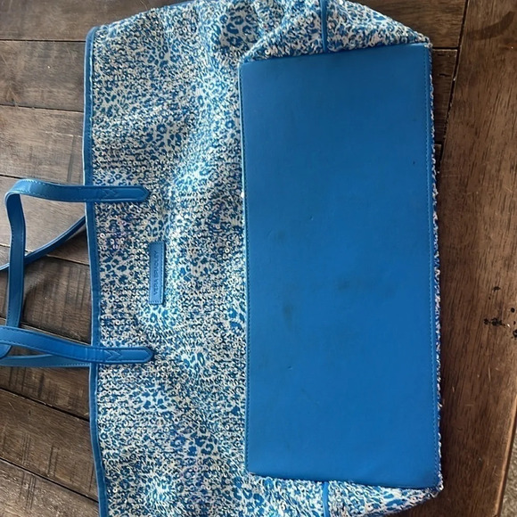 Vera Bradley Mesh Sequin Tote Camocat Blue | Authentic | - Picture 4 of 11